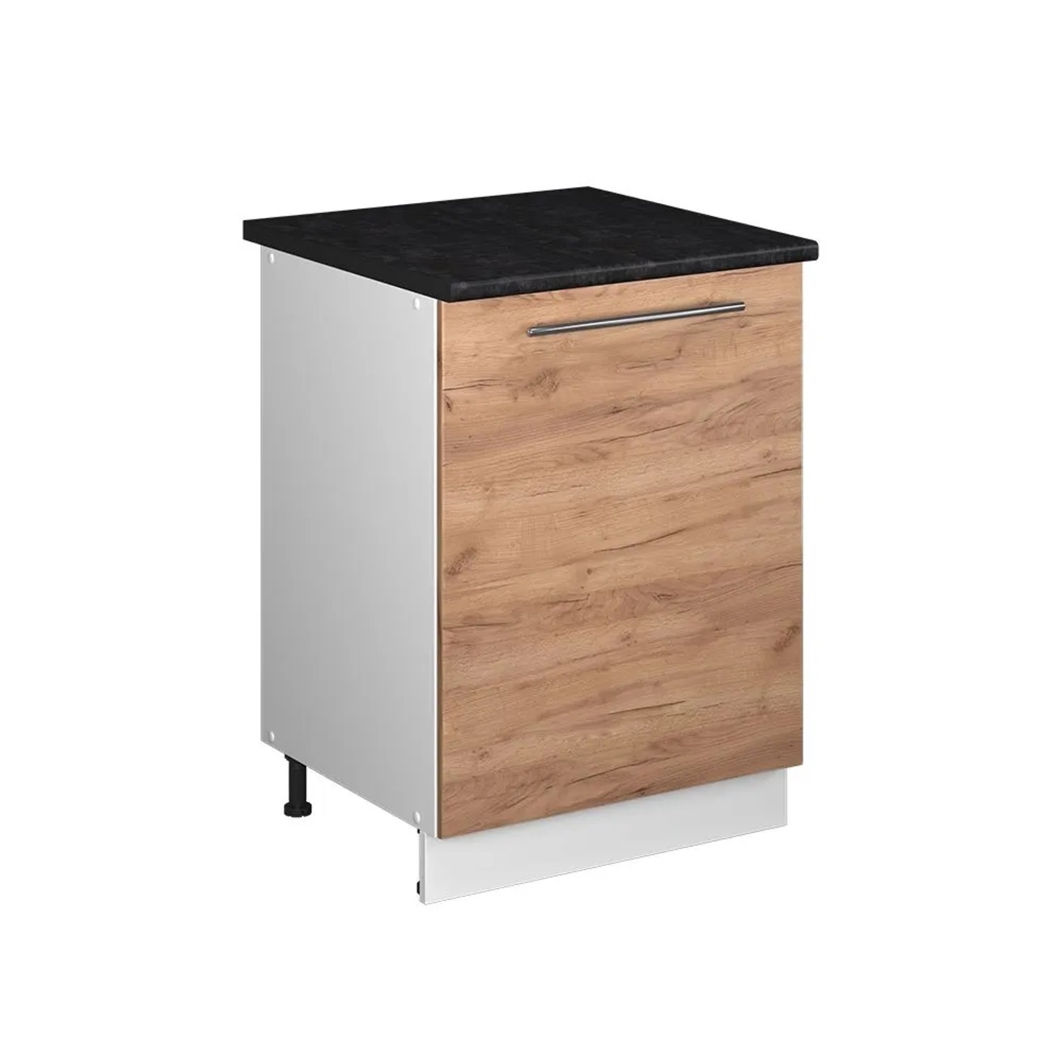 Vicco Küchenunterschrank Fame-Line Goldkraft Eiche/Weiß 60 x 82 1 Tür mit Arbeitsplatte Art Nr 65109