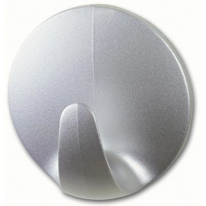 Tesa Selbstklebehaken, Chrom matt, rund, 3er-Set. Klebehaken für Bad und Küche.