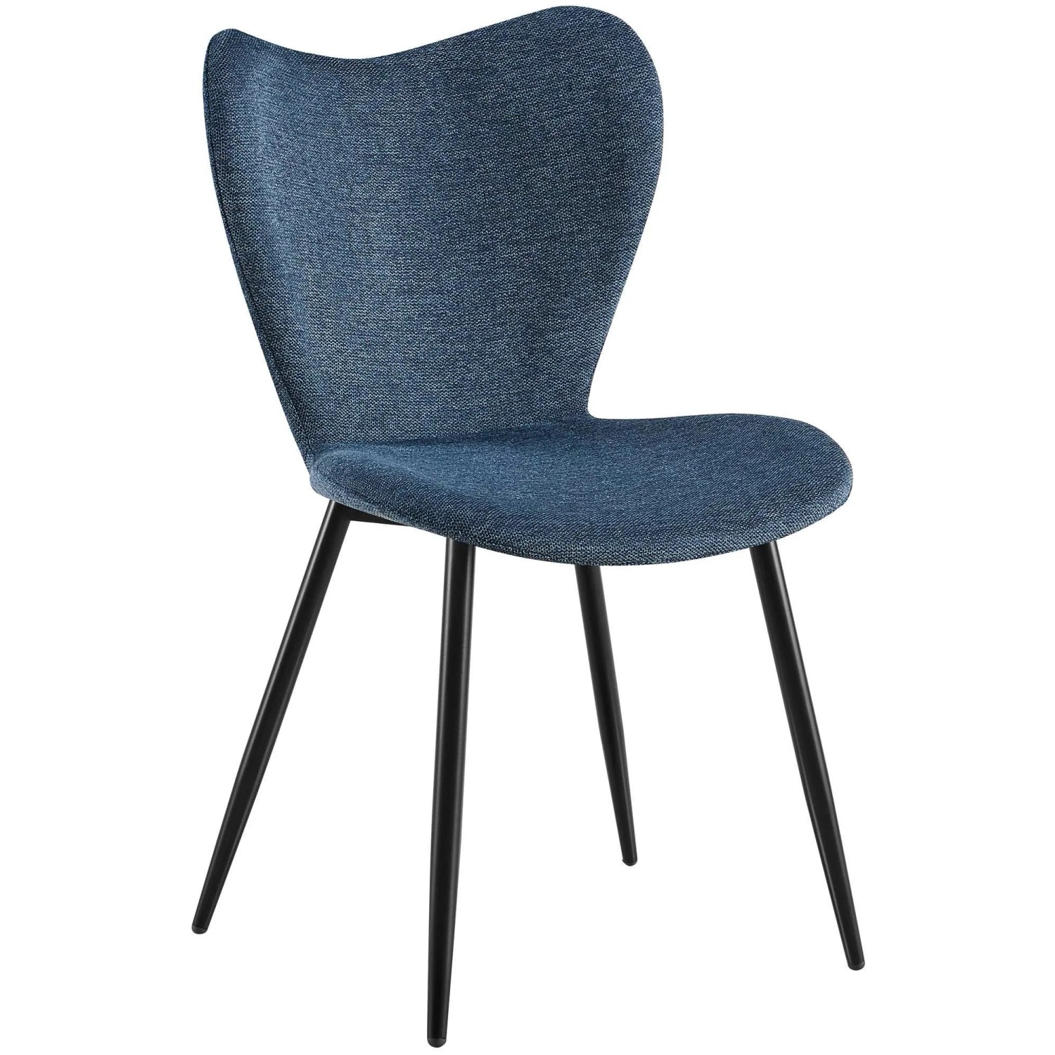 DELUKE Esszimmerstuhl COLON Stoff Blau 50x58x80cm Essstühle Esszimmerstühle Küchenstühle Wohnzimmerstühle