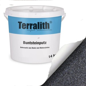 Terralith Buntsteinputz Mosaikputz 2mm 14 kg BSP36 Grau Anthrazit