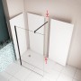 AICA H-Profil, 210cm, matt weiß, zur Verbindung von Aluverbundplatten für Duschrückwände.