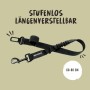 Schwarzer, verstellbarer Rudelkönig Sicherheitsgurt für Hunde, 60-80 cm, mit Karabiner und Auto-Anschnallvorrichtung.