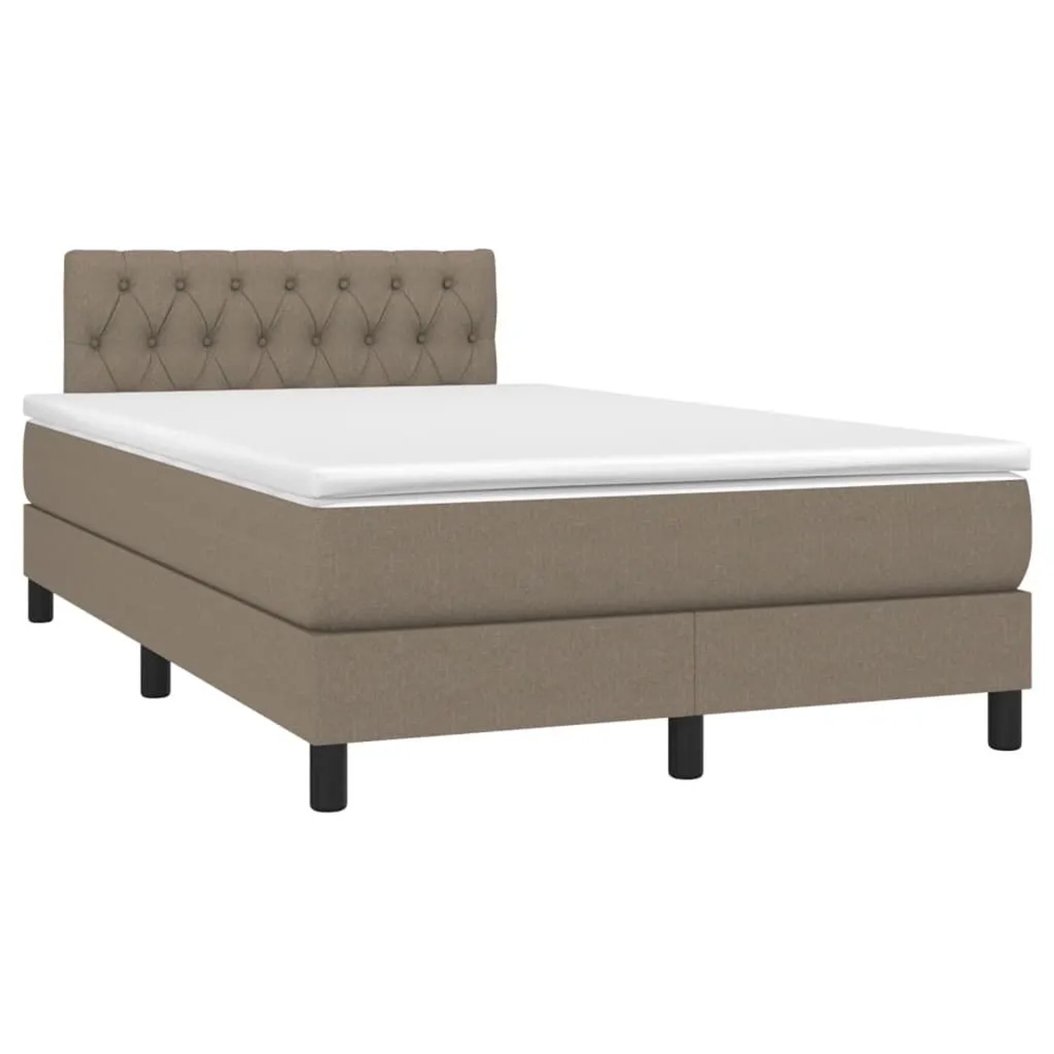 vidaXL Boxspringbett mit Matratze Taupe 120x190 cm Stoff 3269748 günstig online kaufen