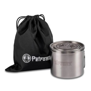 Petromax Kochbecher aus Stahl, 750 ml, mit Transportbeutel für Camping & Outdoor.