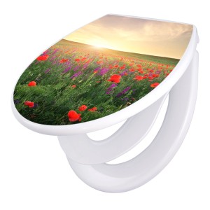 Banjado Familien WC-Sitz mit Sommerfeld-Motiv: Klodeckel mit Kindersitz und Absenkautomatik.