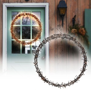 LED Lichterkranz (Ø58cm) mit 500 warmweißen LEDs als Weihnachtsdekoration für Innen und Außen.