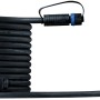 Schwarzes Paulmann Plug & Shine Kabel, 5m, mit zwei Ausgängen für Außenbeleuchtung.