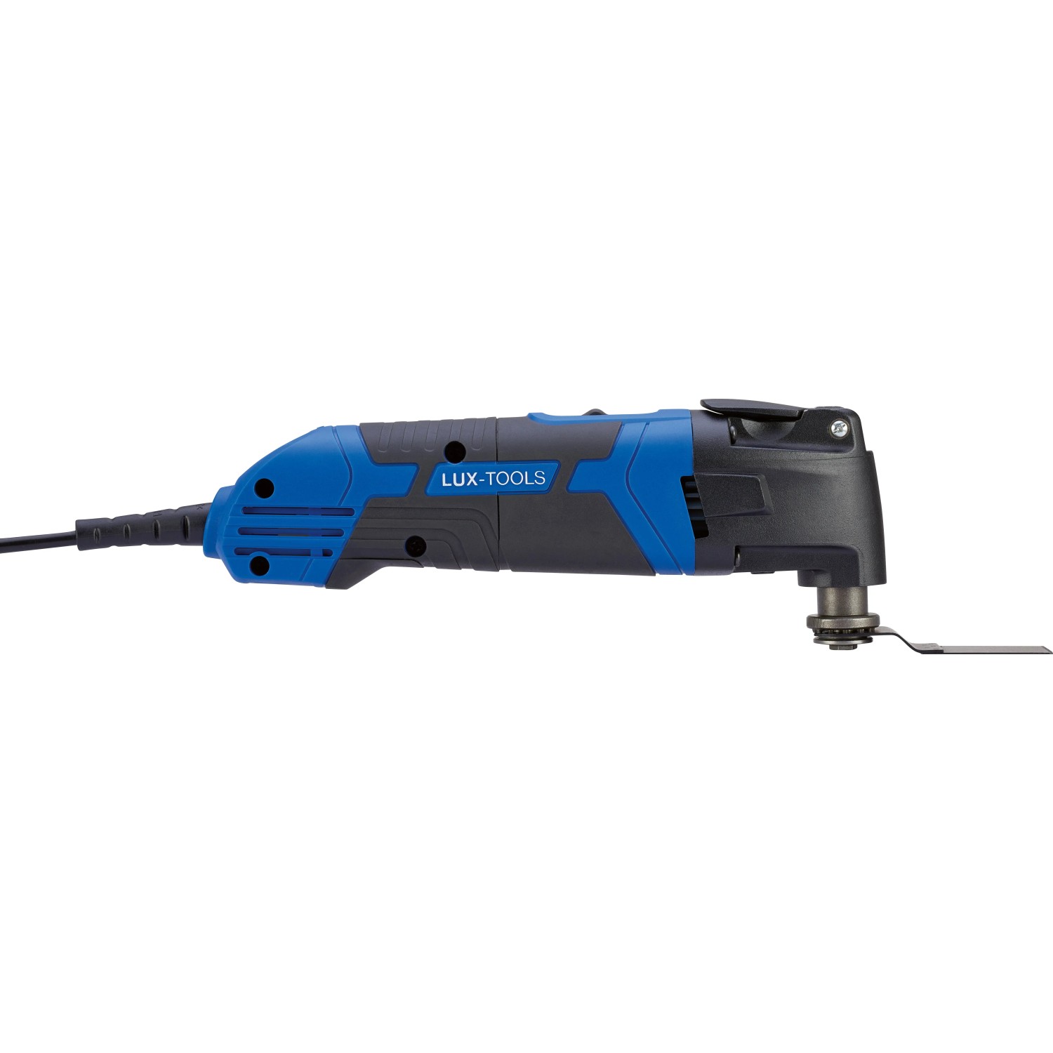 LUX Multitool E-MFW-23, 7-teilig, blau/schwarz. Multifunktionswerkzeug mit Sägeblatt.