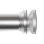 Gebürsteter SOTECH Möbelfuß ALPHA aus Aluminium in Edelstahloptik, 50 mm hoch, für Schränke & Sofas.