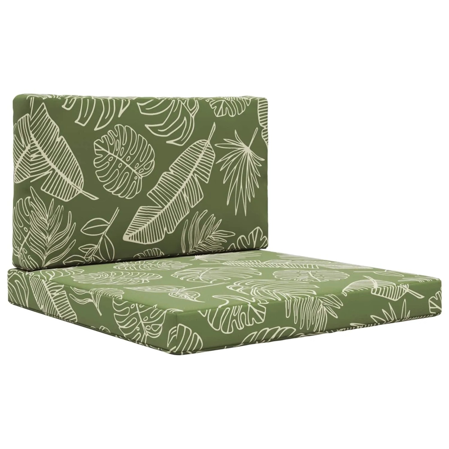 vidaXL Sofakissen für Draußen 2-Tlg Blattdesign Polyester 900843