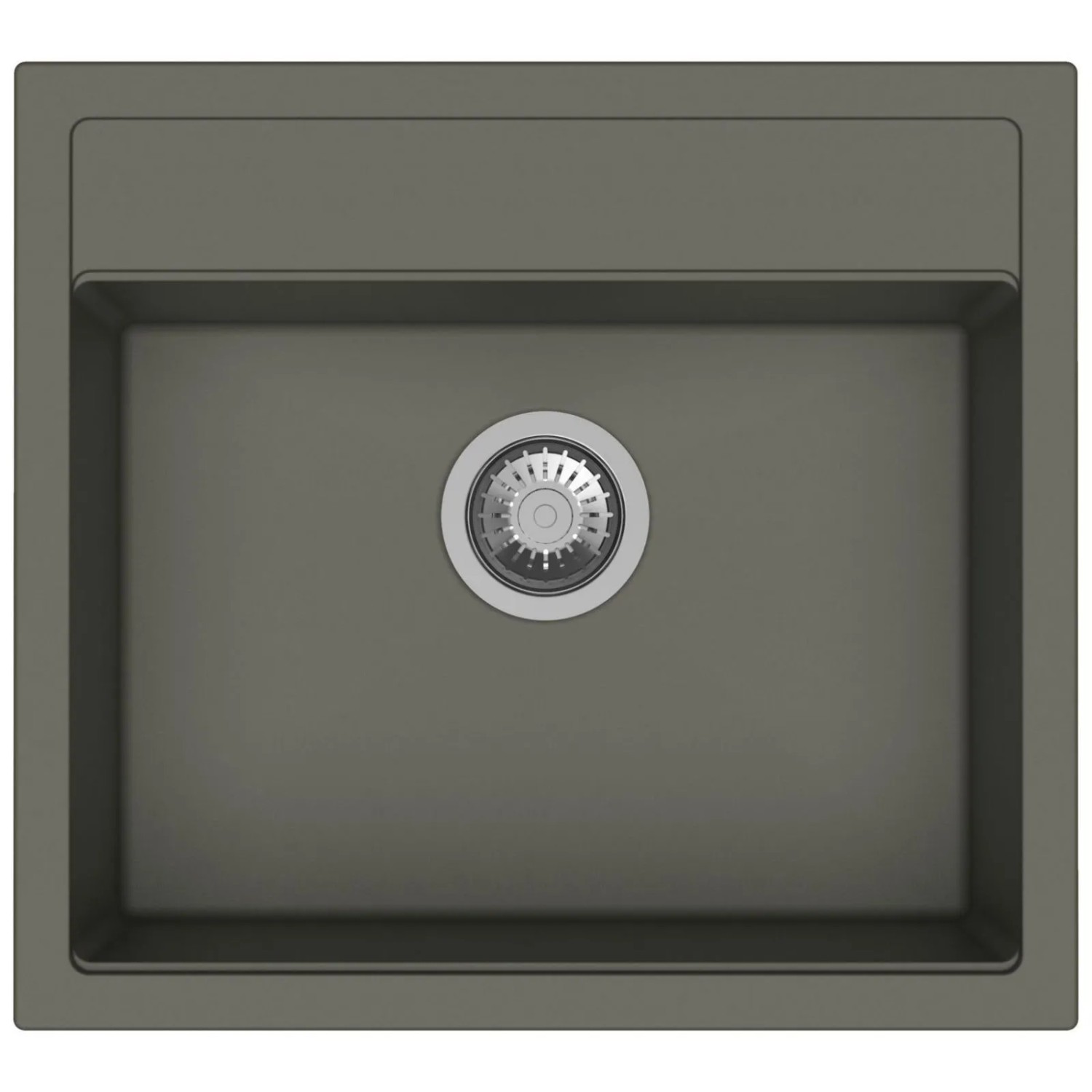 SOTECH Einbauspüle Atlanta 56FE Betongrau 560 x 510 x 200 mm Einzelbecken inkl. Siphon mit Raumschaffer