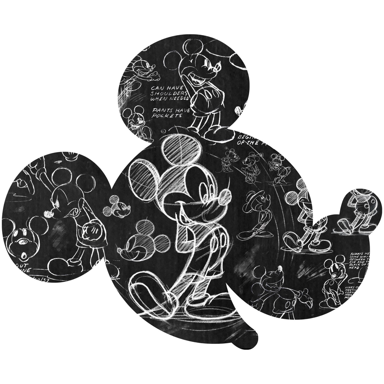 Komar Selbstklebende Vlies OBI Illustration kaufen Head 127 127 bei cm Mickey x Fototapete