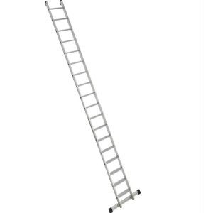 Euroline Premium Alu-Anlegeleiter mit 18 Stufen und Anlegegummi.