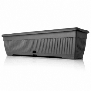 BigDean 3x Blumenkasten 80cm Mit Abnehmbarem Untersetzer Aus Bruchsicherem Kunststoff Balkonkasten Pflanzkasten Mit Wasserspeicher Für Innen Und BigDean 3x Blumenkasten 80 cm mit Untersetzer und Wasserspeicher – bruchsichere Pflanzkästen für innen und außen – Made in Europe