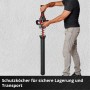 Einhell Akku-Heckenschere GP-CH 18/61 mit Schutzhülle für sichere Lagerung und Transport.