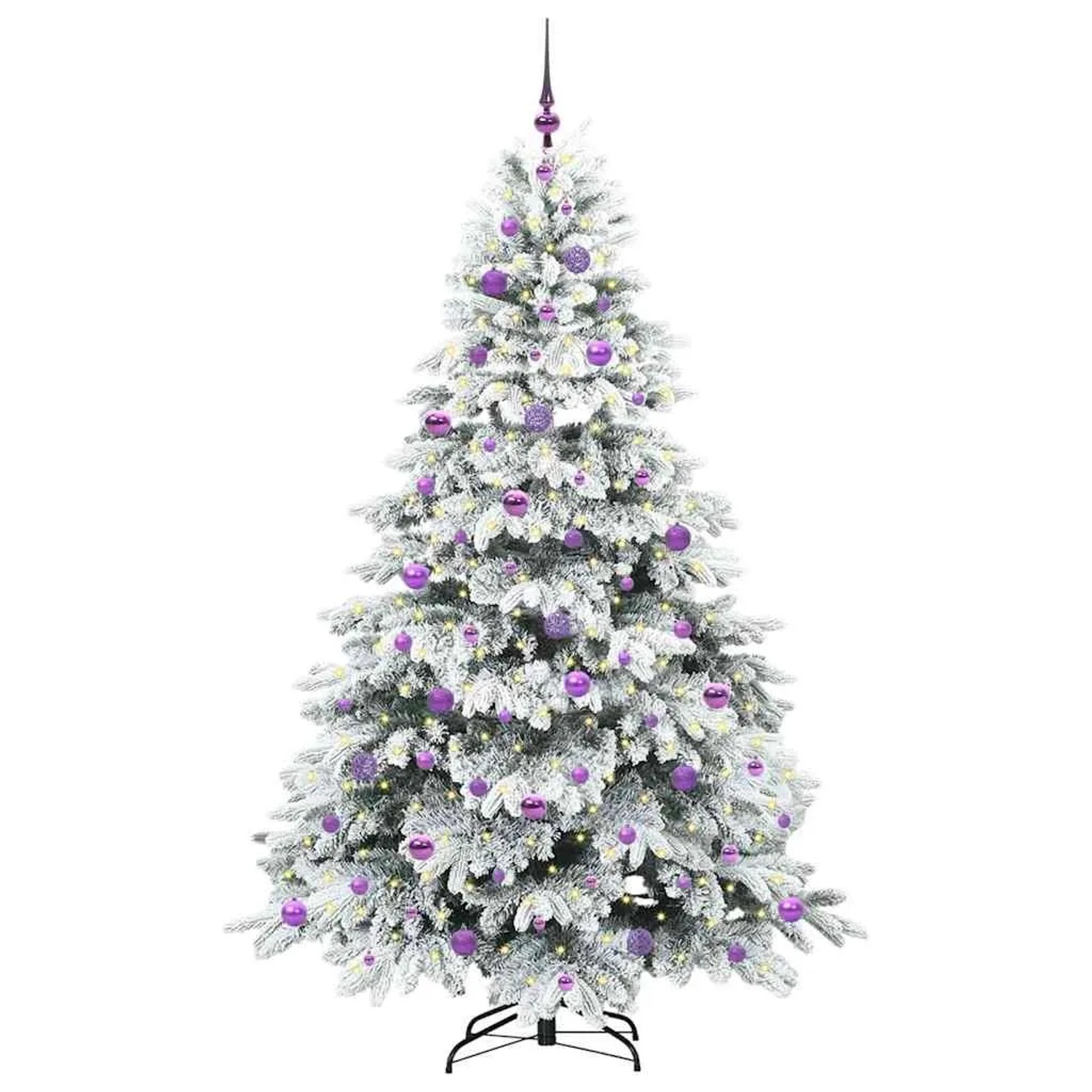 vidaXL Künstlicher Weihnachtsbaum mit 300 LEDs Grün 210 cm PE und PVC 3397633