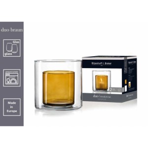 Ritzenhoff & Breker Duo Windlicht 16 cm Braun