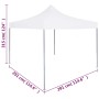 Weißes, faltbares Partyzelt 3x3 m von vidaXL mit Stahlrahmen für Outdoor-Events.