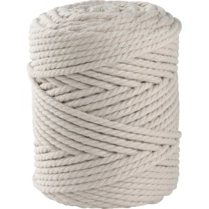 Makramee Garnrolle, 5mm, 500g, gedreht, Creme. Ideal zum Schmuckbasteln.