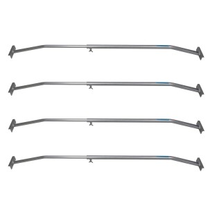 4 verstellbare Alu Bügel (1320-2100mm) zur Planenstütze für Autoanhänger.