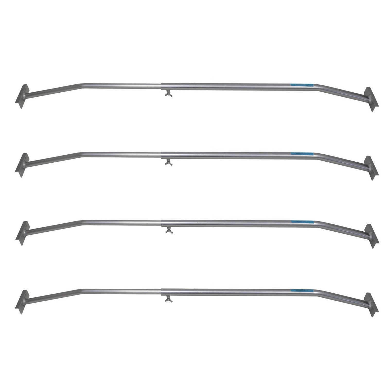TRUTZHOLM 4x Alu Bügel XL Verstellbar 1320 bis 2100mm für Anhänger Planenstütze
