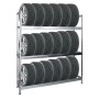 PROREGAL Reifenregal Tiger XL, verzinkt, mit 21 Reifen auf 3 Ebenen. Ideal zur Reifenlagerung.