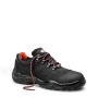 Schwarzer Elten Sicherheitshalbschuh Till Low ESD S3 HI Gr. 41 aus Leder mit Stahlkappe.