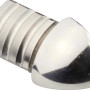 Ecke Viertelkreis-Abschlussprofil, Edelstahl poliert, 8 mm, 2 Stück für Fliesenschienen.