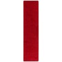 Roter Langflor Teppichläufer 100x300cm, Snapstyle Cottage. Hochflor Teppich für Fußbodenheizung.