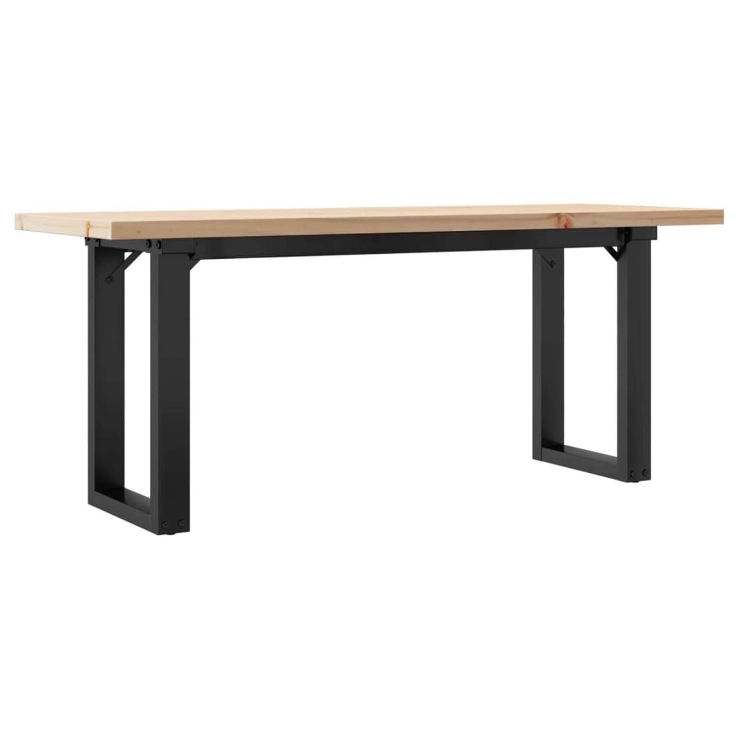 vidaXL Couchtisch O-Gestell 110x40x45,5 cm Massivholz Kiefer Gusseisen günstig online kaufen