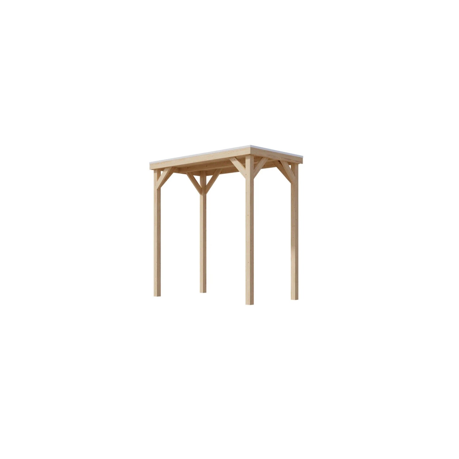 Karibu Grillpavillon/Snackautomaten-Unterstand aus Holz, 231x124,5 cm. Ideal als Wetterschutz im Garten.