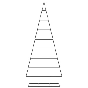vidaXL Metall-Weihnachtsbaum für Dekorationen Schwarz 150 cm 4018954