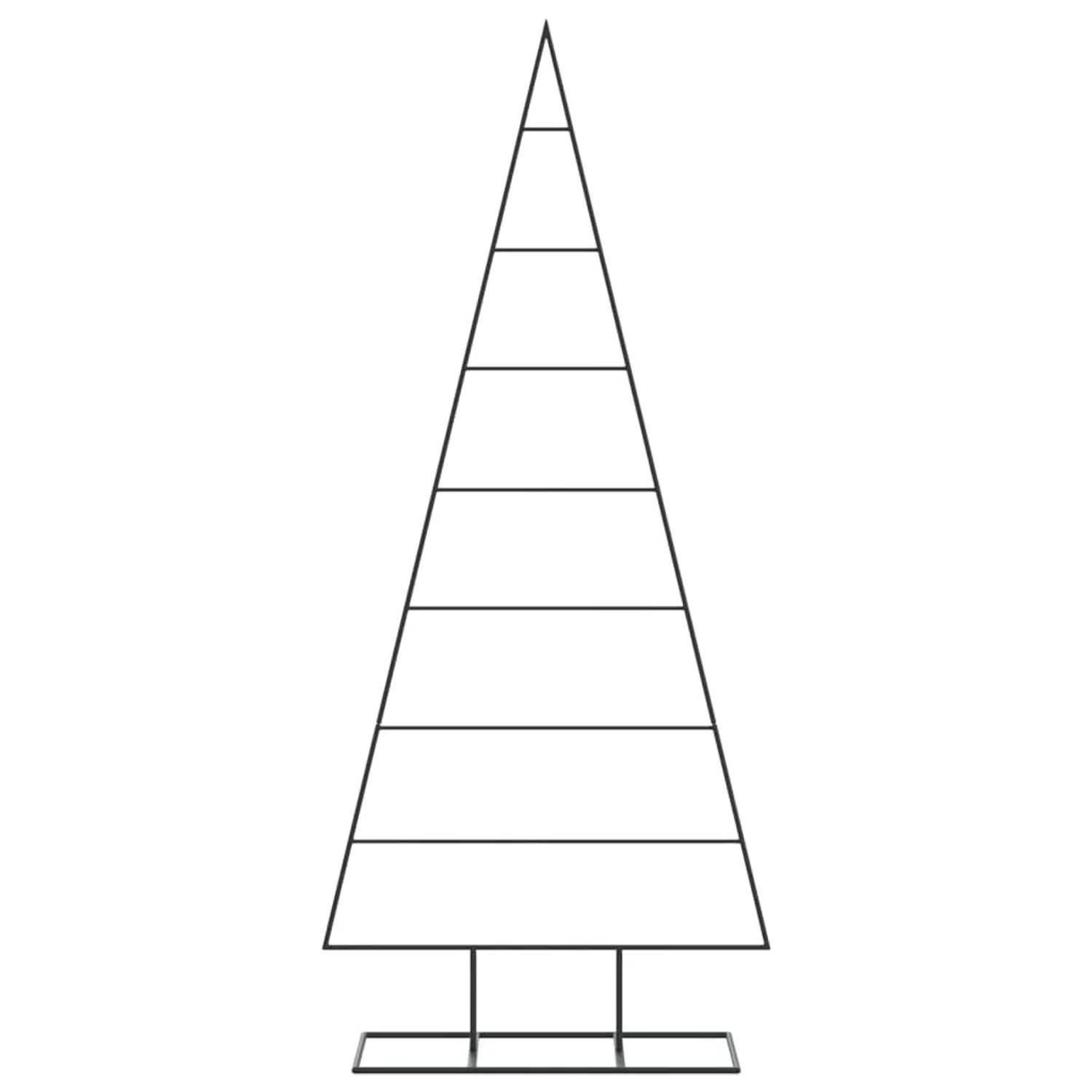 vidaXL Metall-Weihnachtsbaum für Dekorationen Schwarz 150 cm 4018954