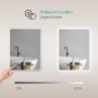 Emke Badspiegel mit dimmbarer LED-Beleuchtung, Helligkeit einstellbar per Touchschalter.