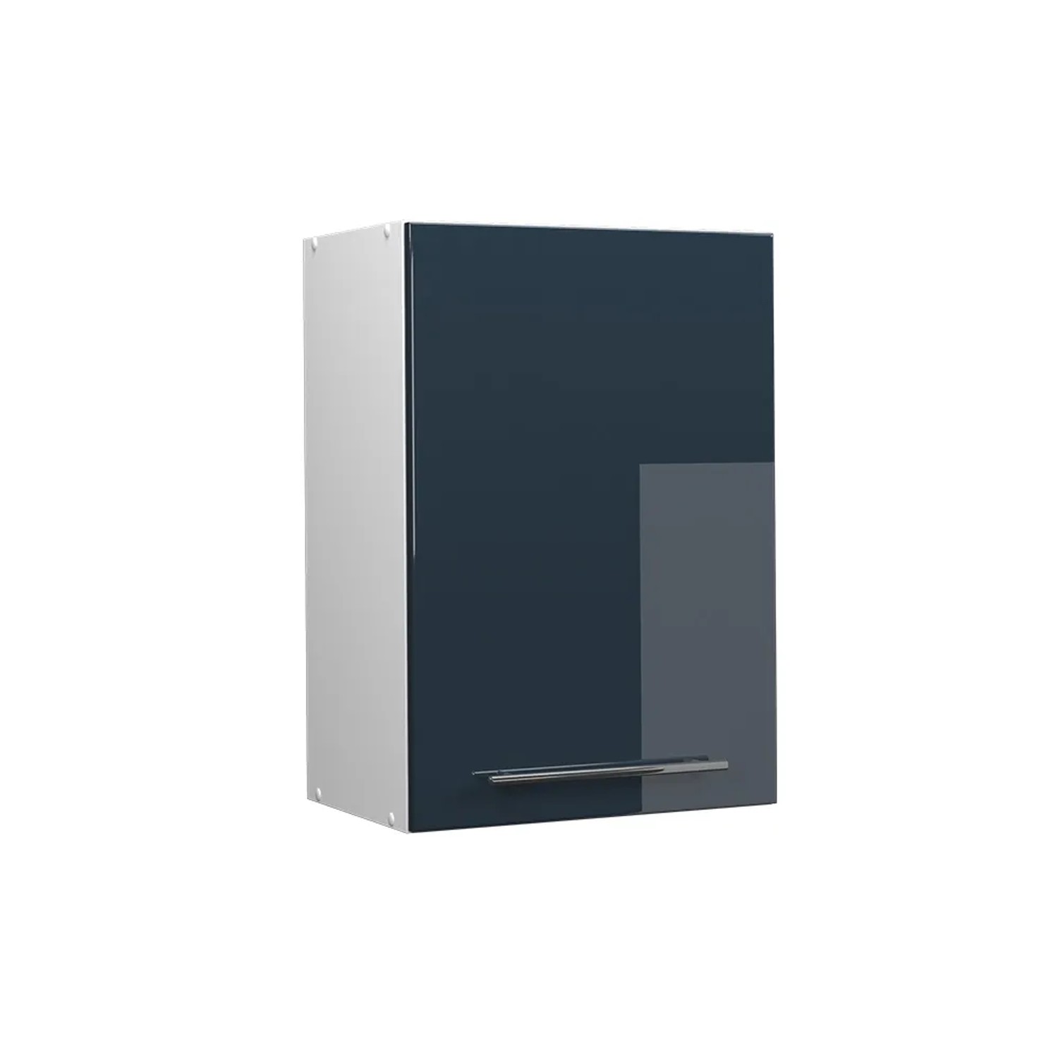 Thumbnail - Vicco Hängeschrank Fame-Line Hängender Küchenschrank Dunkelblau Hochglanz/Weiß 50 cm