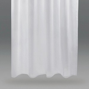 Weißer Dekoschal Noella, 2er-Pack Fenstervorhang mit Universalband, 140x175 cm, leicht transparent.