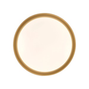 Runde LED-Deckenleuchte Osko von Just Light, Ø 57cm, schwarz/gold, dimmbar.