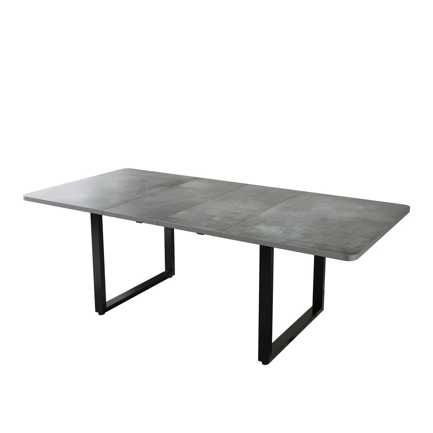 okwish Esstisch Ausziehbar für 6-10 Personen mit Metallbeine 220 × 80 cm Grau