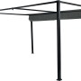 Anthrazitfarbener Siena Garden Pavillon Sky 400x300 cm mit verstellbarem Dach.