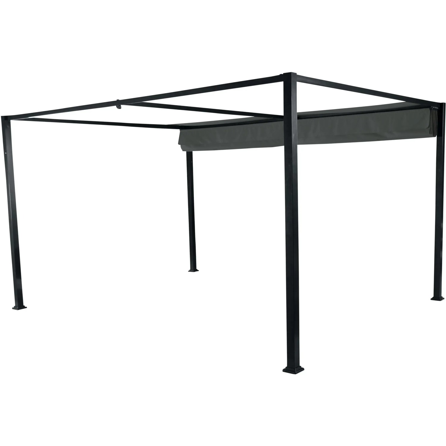 Anthrazitfarbener Siena Garden Pavillon Sky 400x300 cm mit verstellbarem Dach.