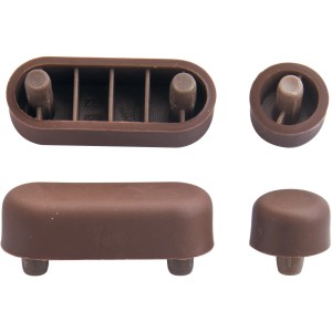 WC-Sitz Puffer Nr. 13, braunes Ersatzteil-Set für WC-Deckel und Brille.