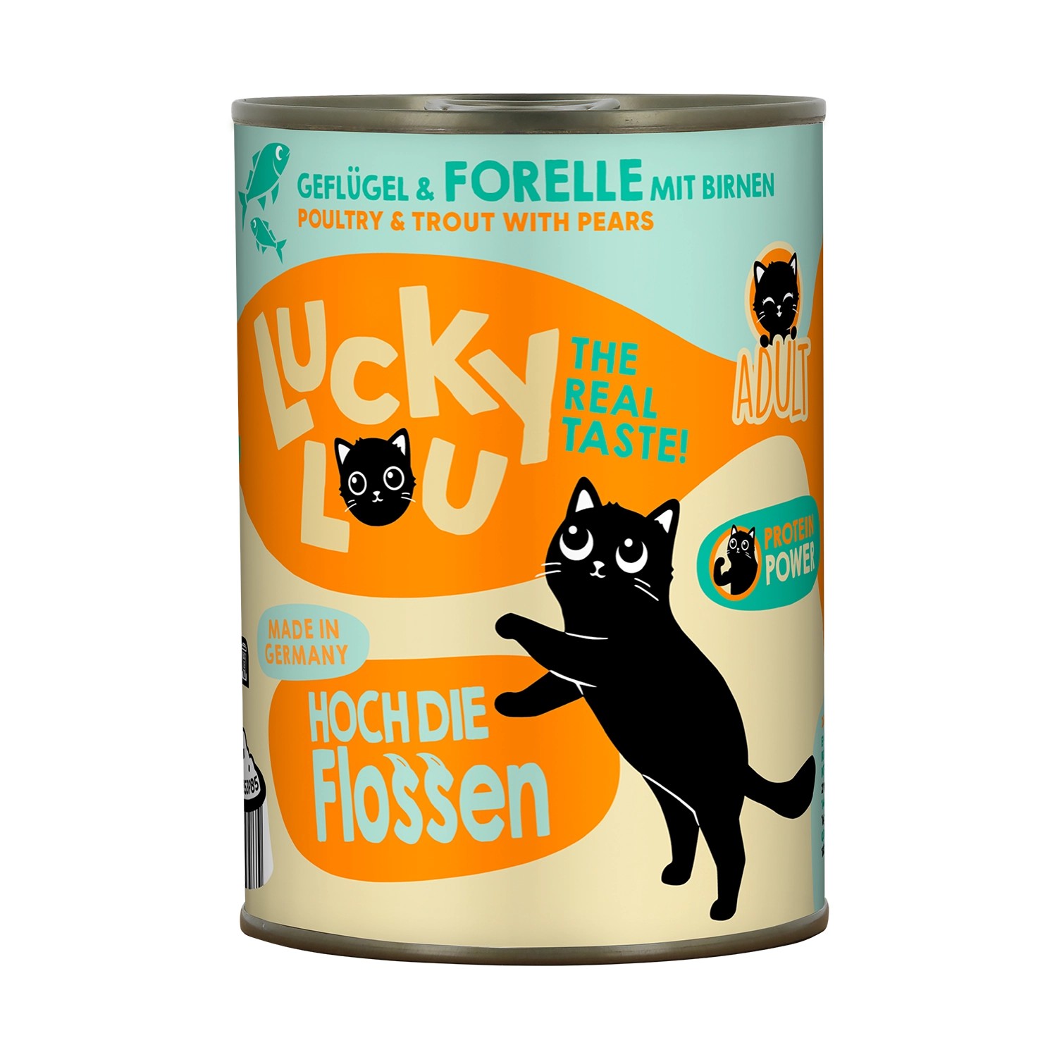 Lucky Lou Katzen-Nassfutter Lifestage Adult Geflügel & Forelle 400 g