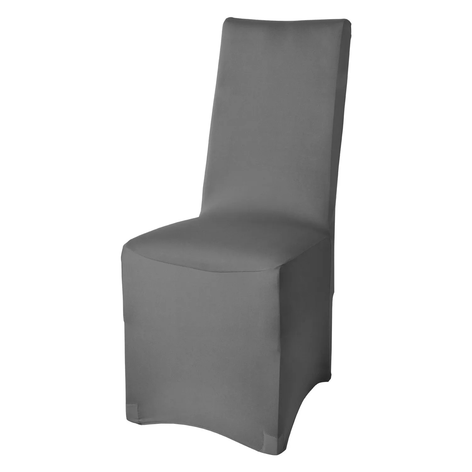 Beautissu Leona Stuhlhusse Anthrazit, Stretchhusse für Stühle, 4er-Set