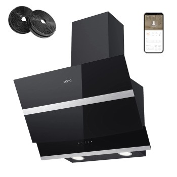 Bomann Dunstabzugshaube 60 Cm – Kopffrei Mit Glasfront, Abluft/Umluft, 302 M³/h, LED-Beleuchtung