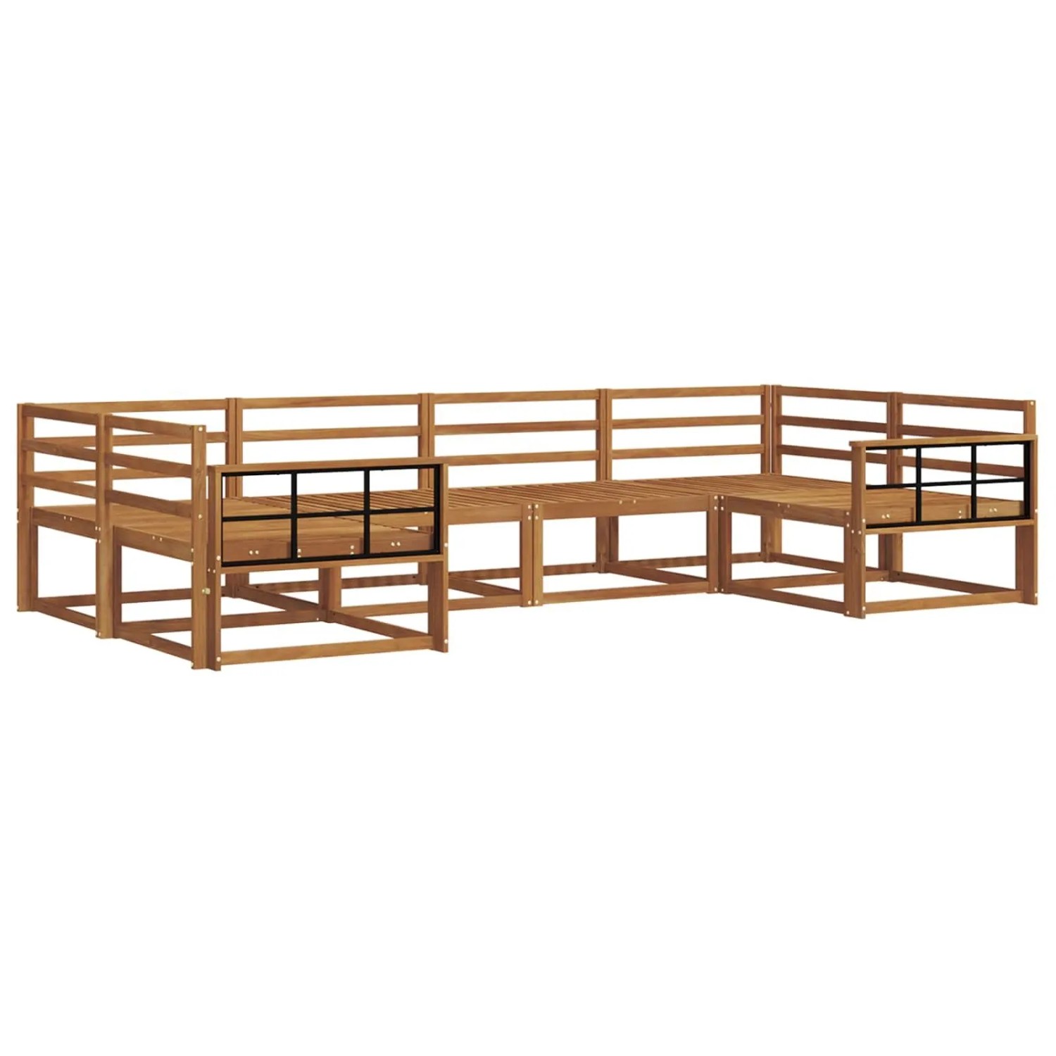 vidaXL Outdoor-Sofagarnitur 6-Tlg Natur Massivholz Akazie 3368077