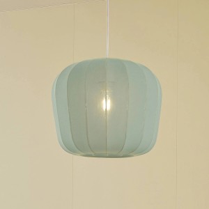 Blaue Lindby Pendelleuchte Helin aus Textil, 1-flammig, für Wohnzimmer.