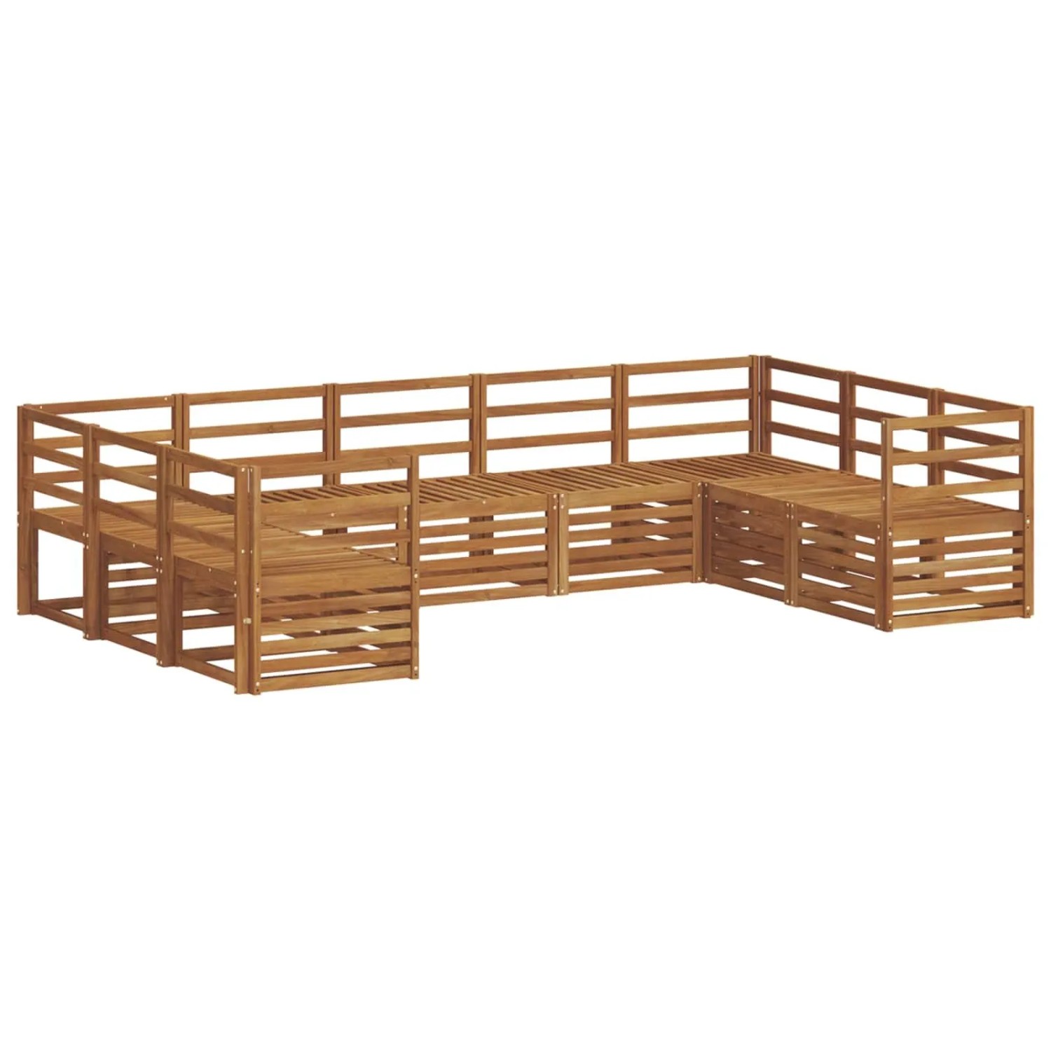 vidaXL Sofagarnituren 9-Tlg Natur Massivholz Akazie 3375459