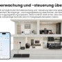 Growatt NOAH 2000 Solarspeicher mit App-Steuerung und Mikrowechselrichter im Haus.