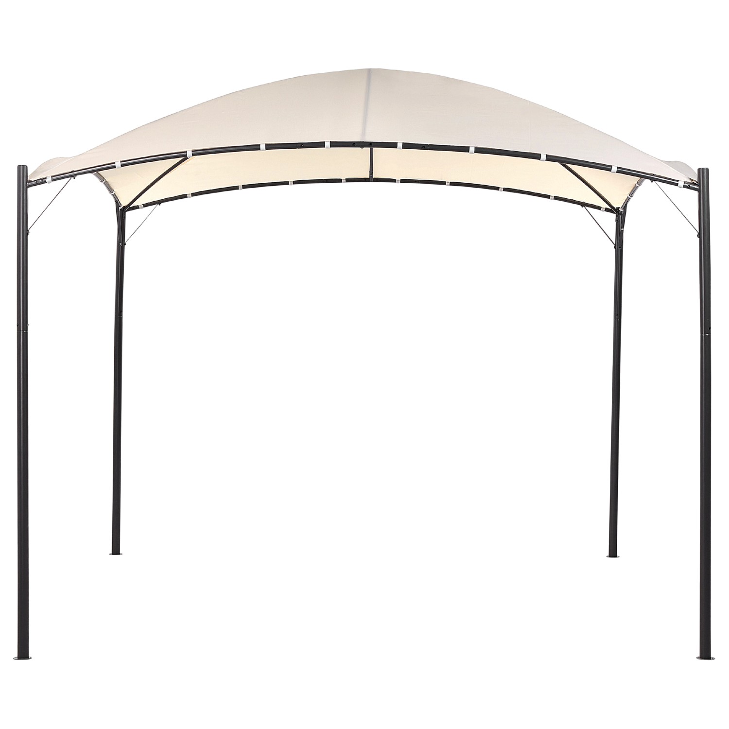 Beliani Garten-Pergola VOMERO Beige Schwarz 305x305x212 günstig online kaufen