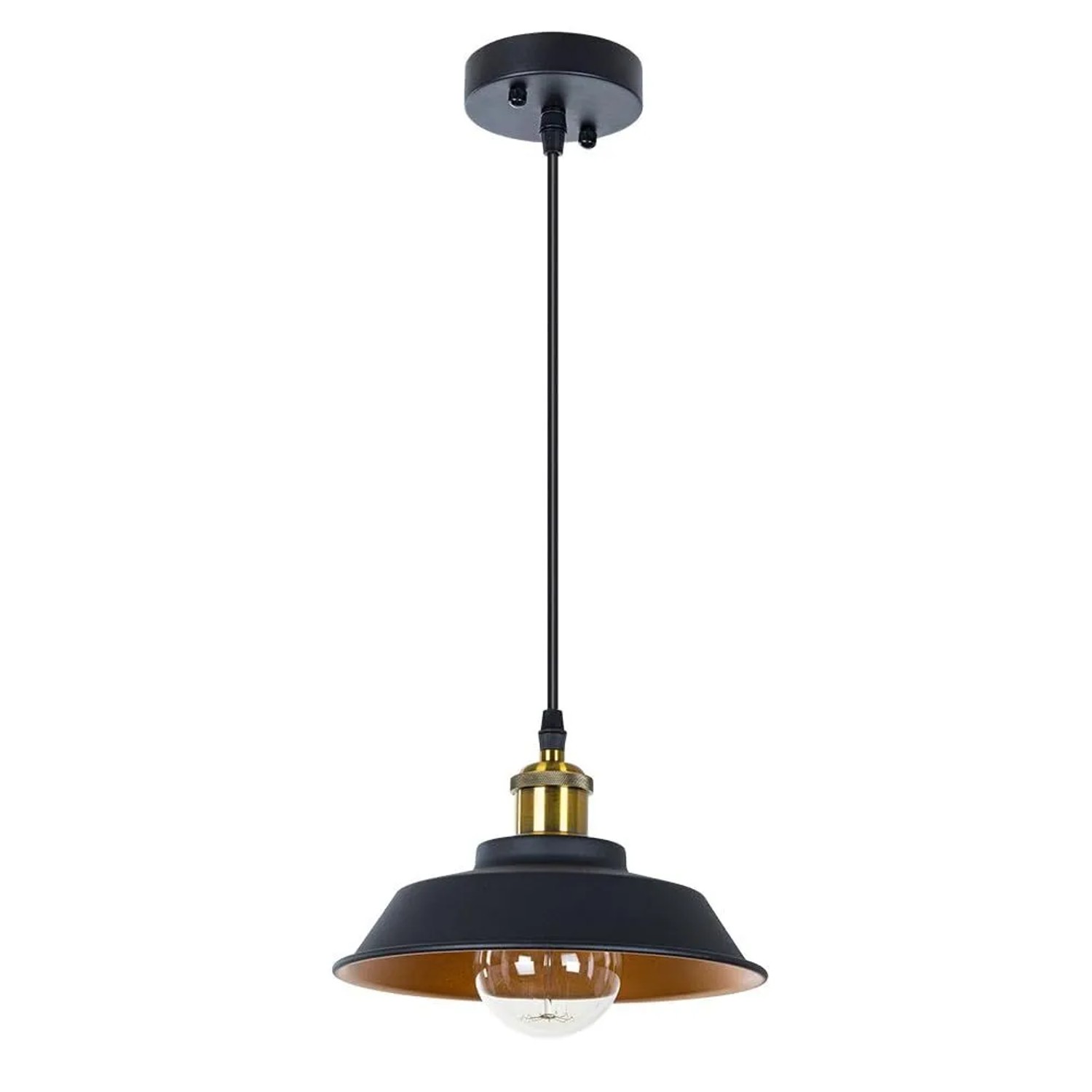 Arte Lamp Pendelleuchte Cappello E27 Schwarz Höhenverstellbar